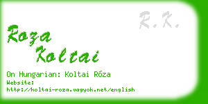 roza koltai business card