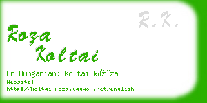 roza koltai business card